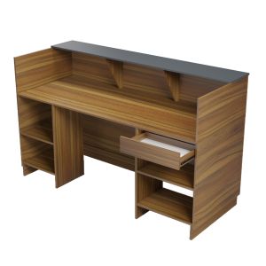 Desk Kronic HM2156.03 melamine in walnut/grey 180X70X110ВСМ.