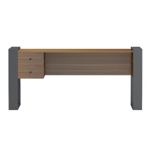 Бюро с 2 чекмеджета Tontel HM2157.03 меламин в орех - сиви крака 160X60X73ВСМ.