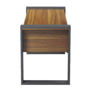 Бюро с 2 чекмеджета Tontel HM2157.03 меламин в орех - сиви крака 160X60X73ВСМ.