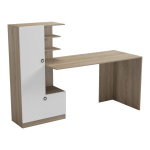 Бюро с етажерка Felanbo sonoma-white 160x60x125см