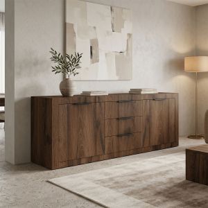 Doha buffet, walnut with oak, 180x45x80.5 cm