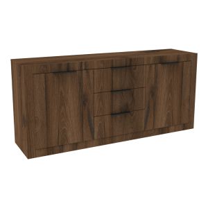 Doha buffet, walnut with oak, 180x45x80.5 cm