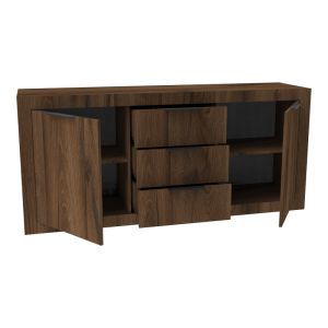 Doha buffet, walnut with oak, 180x45x80.5 cm