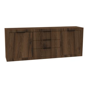 Doha buffet, walnut with oak, 210x45x80.5 cm