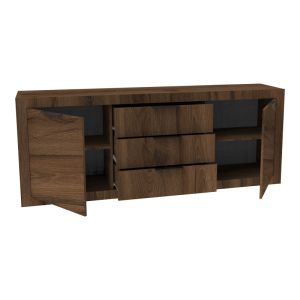 Doha buffet, walnut with oak, 210x45x80.5 cm