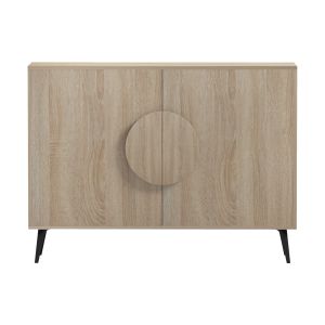 Savore HM18367.01 melamine buffet in sonama color - black with metal legs 110X35.5X82ВСМ.