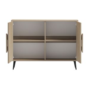 Savore HM18367.01 melamine buffet in sonama color - black with metal legs 110X35.5X82ВСМ.
