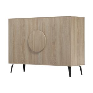 Savore HM18367.01 melamine buffet in sonama color - black with metal legs 110X35.5X82ВСМ.