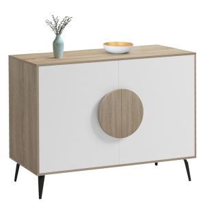 Savore buffet HM18367.11 melamine in sonam color/white - black metal legs 110X35.5X82ВСМ.
