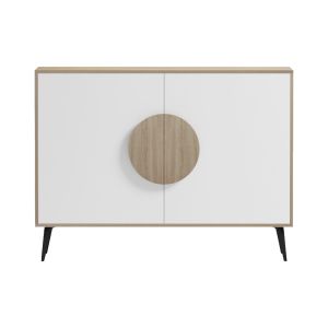 Savore buffet HM18367.11 melamine in sonam color/white - black metal legs 110X35.5X82ВСМ.