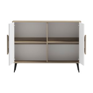 Savore buffet HM18367.11 melamine in sonam color/white - black metal legs 110X35.5X82ВСМ.