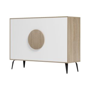 Savore buffet HM18367.11 melamine in sonam color/white - black metal legs 110X35.5X82ВСМ.