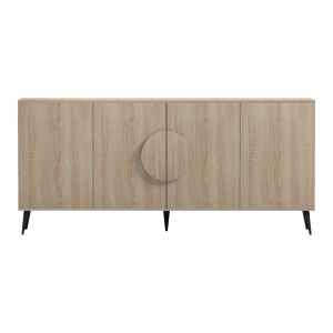 Savore HM18368.01 melamine buffet in sonama color - black with metal legs 180X35.5X82ВСМ.