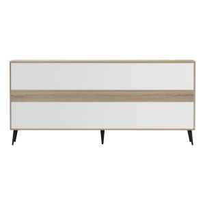 Savore HM18368.13 melamine buffet in sonama/gray - black metal legs 180X35.5X82ВСМ.