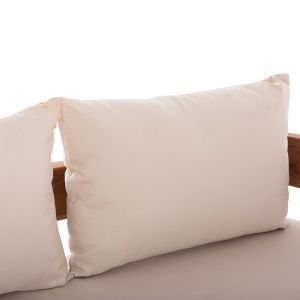 Two-seater sofa Kioto HM6381 teak in natural color - beige with pillows 140X77X72ВСМ.