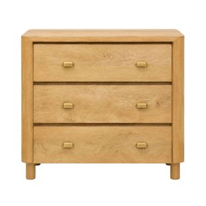 Дървено нощно шкафче с 3 чекмеджета в естествен цвят 90X40X80СМ