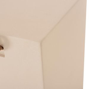 Square stool with rope handles Zak HM6581.02 fiber cement in beige 36X36X45.5HCM.