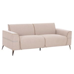 Sofa set 2 pieces Ferin HM6070.12 ecru fabric with metal legs