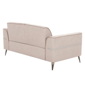 Sofa set 2 pieces Ferin HM6070.12 ecru fabric with metal legs