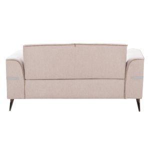 Sofa set 2 pieces Ferin HM6070.12 ecru fabric with metal legs