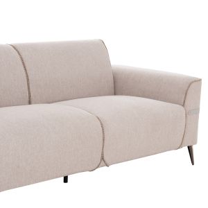 Sofa set 2 pieces Ferin HM6070.12 ecru fabric with metal legs