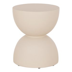 Round stool Zini HM6580.02 fiber cement in beige Φ35X43HCM.