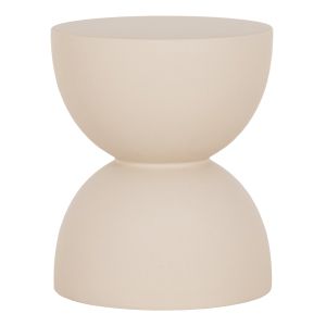 Round stool Zini HM6580.02 fiber cement in beige Φ35X43HCM.