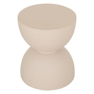 Round stool Zini HM6580.02 fiber cement in beige Φ35X43HCM.