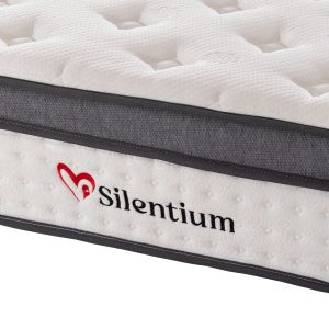 Bed with mattress & storage space Briley HM10807.01 gray velvet - for mattress 160X200CM.