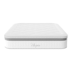 Bed with mattress Nevil-Utopia PU white 150x200cm