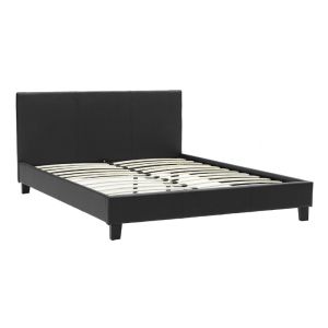 Bed with mattress Nevil-Utopia PU black 150x200cm