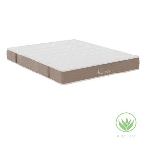 Bed with mattress and storage space Molito-Nemesis velvet gray 150x200cm