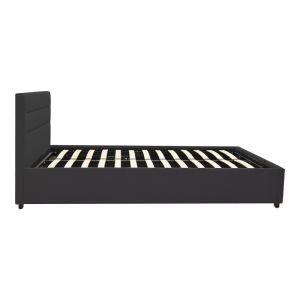 Bed with mattress and storage space Molito-Perfecto velvet anthracite 120x200cm