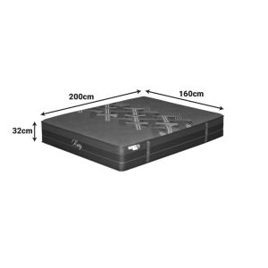 Bed with mattress and storage space Norwegian-Resty gray PU 160x200cm