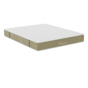 Bed with mattress and storage space Roi-Nemesis fabric, anthracite, 160x200 cm