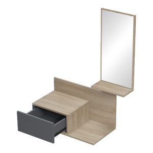 Мебел за антре Miranda с огледало в цвят сонома-антрацит 60x30x89.5см