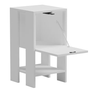 Bedside table Argus HM18378.02 melamine in white 30X30X55WCM.