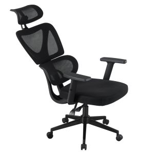 Офис стол Novar HM1218.01 черна Мрежа-ppполипропиленова) база 51X49X121-129HСМ.