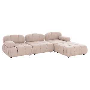 Polymorphic sofa HM6073.12 textured fabric in light beige color 290X196X76ВСМ.