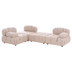 Polymorphic sofa HM6073.12 textured fabric in light beige color 290X196X76ВСМ.