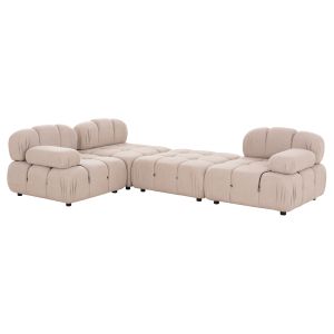 Polymorphic sofa HM6073.12 textured fabric in light beige color 290X196X76ВСМ.