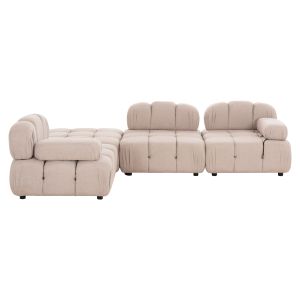 Polymorphic sofa HM6073.12 textured fabric in light beige color 290X196X76ВСМ.