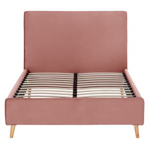 Semi-double bed with mattress Maylin HM10758.01 ash rose velvet mattress 120X200CM.
