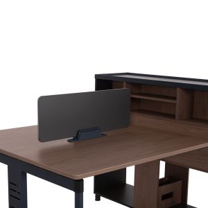 Работна станция за 4 места Mavix HM2158 меламин-метал в сиво/орех 280X123X110ВСМ.