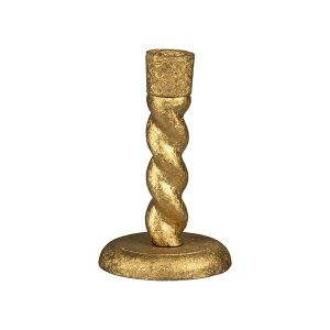 Candlestick metal mosaic antique gold 10X10X17CM