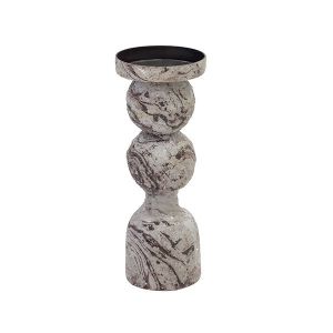 Mosaic candlestick antique brown 8X8X20CM