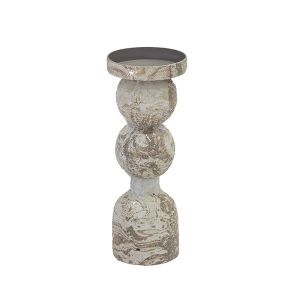Mosaic candlestick antique purple 8X8X20CM