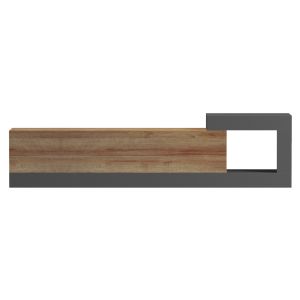 Wall TV cabinet Essenza HM18372.13 melamine in oak/gray color 150X29.6X38.6HCM.
