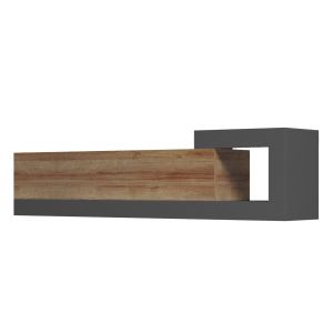 Wall TV cabinet Essenza HM18372.13 melamine in oak/gray color 150X29.6X38.6HCM.