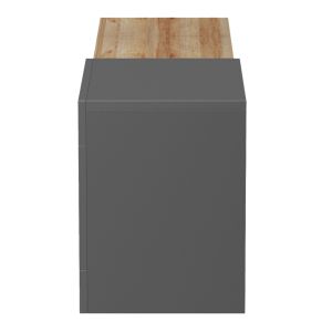 Wall TV cabinet Essenza HM18372.13 melamine in oak/gray color 150X29.6X38.6HCM.